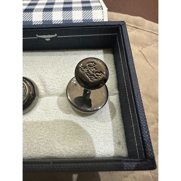 Gear Shift Sterling Silver Cufflinks in Gunmetal - Picture 4 of 6